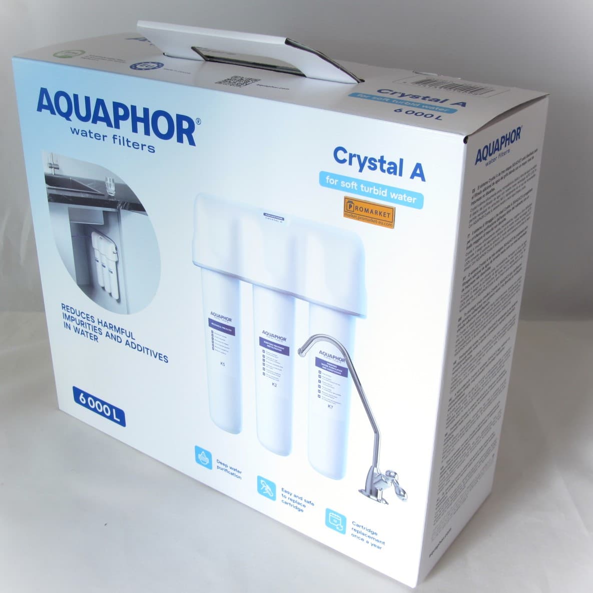 Crystal_A_2024_pack2_r Aquaphor Crystal A (version 2024)- Under the Counter Water Filter Unit (Flow Microfiltration Purifier)