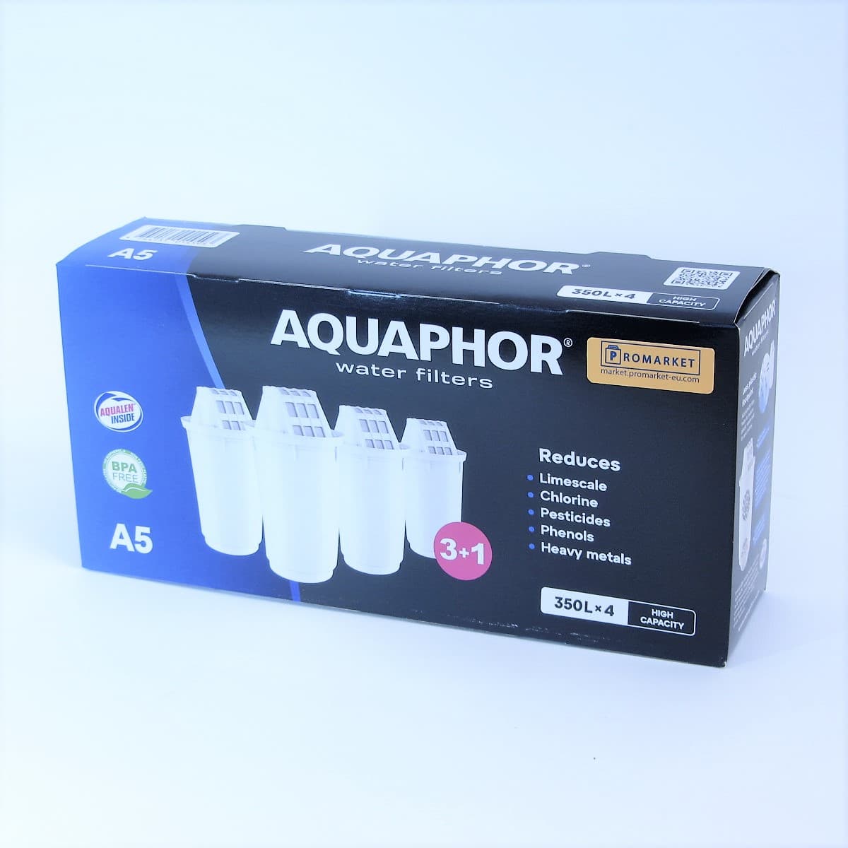 Aquaphor_A5_Set4_Hor_r Aquaphor A5 economy set of 4 replacement filtering cartridges for pitchers Prestige, Provence and compatible