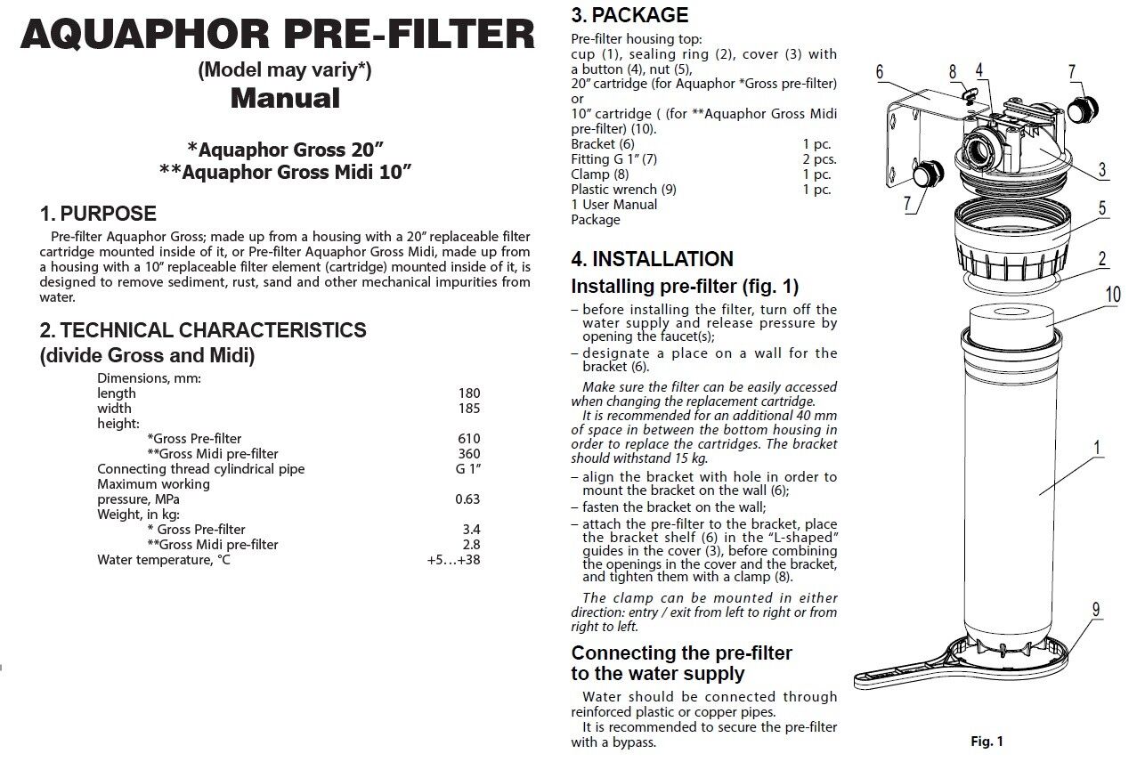Gross_10_man Prefilter Aquaphor Gross Midi 10