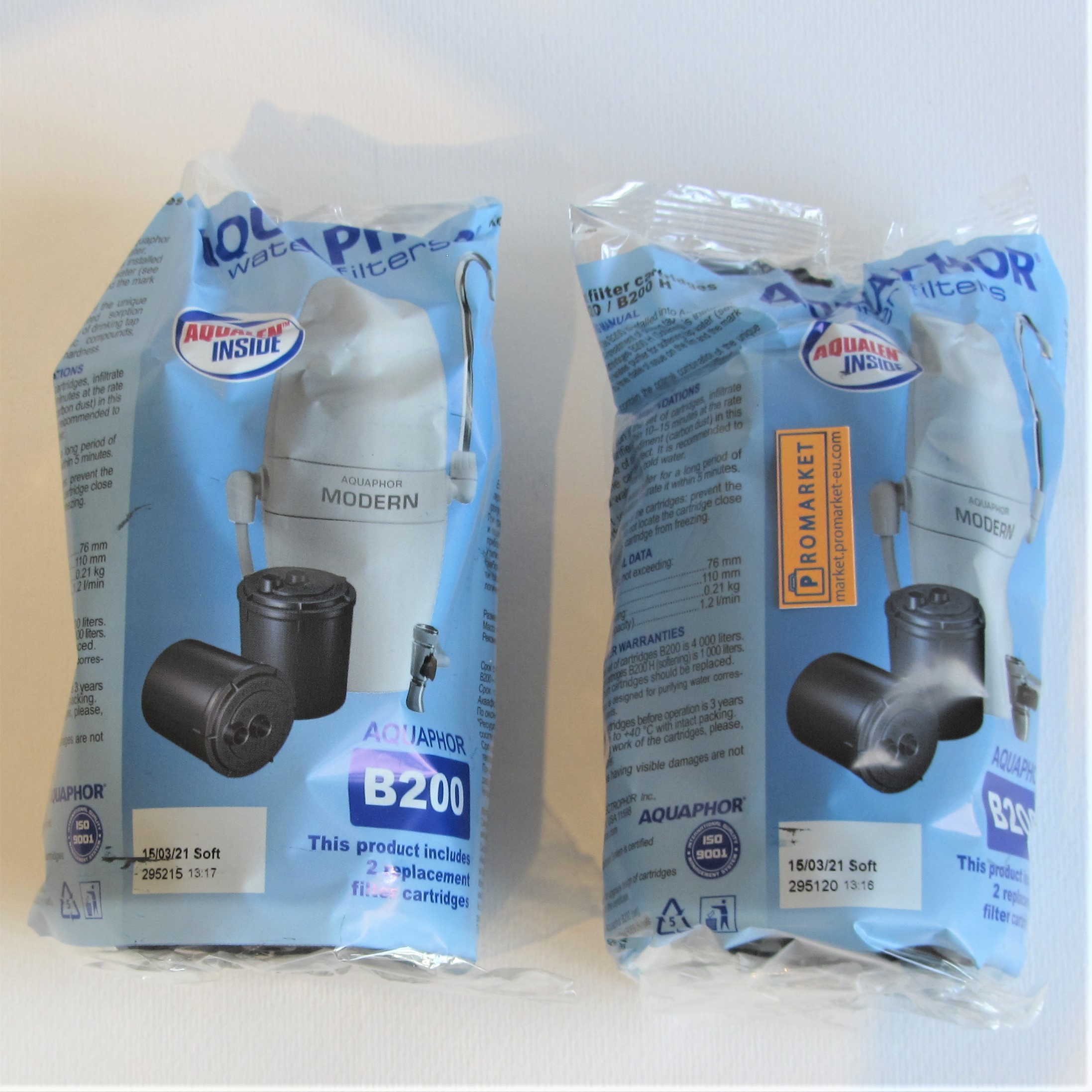 Set of replacement filter cartridges B200H (softening) for water purifier Aquaphor Modern, for hard water Set of replacement filter cartridges B200H (softening) for water purifier Aquaphor Modern, for hard water