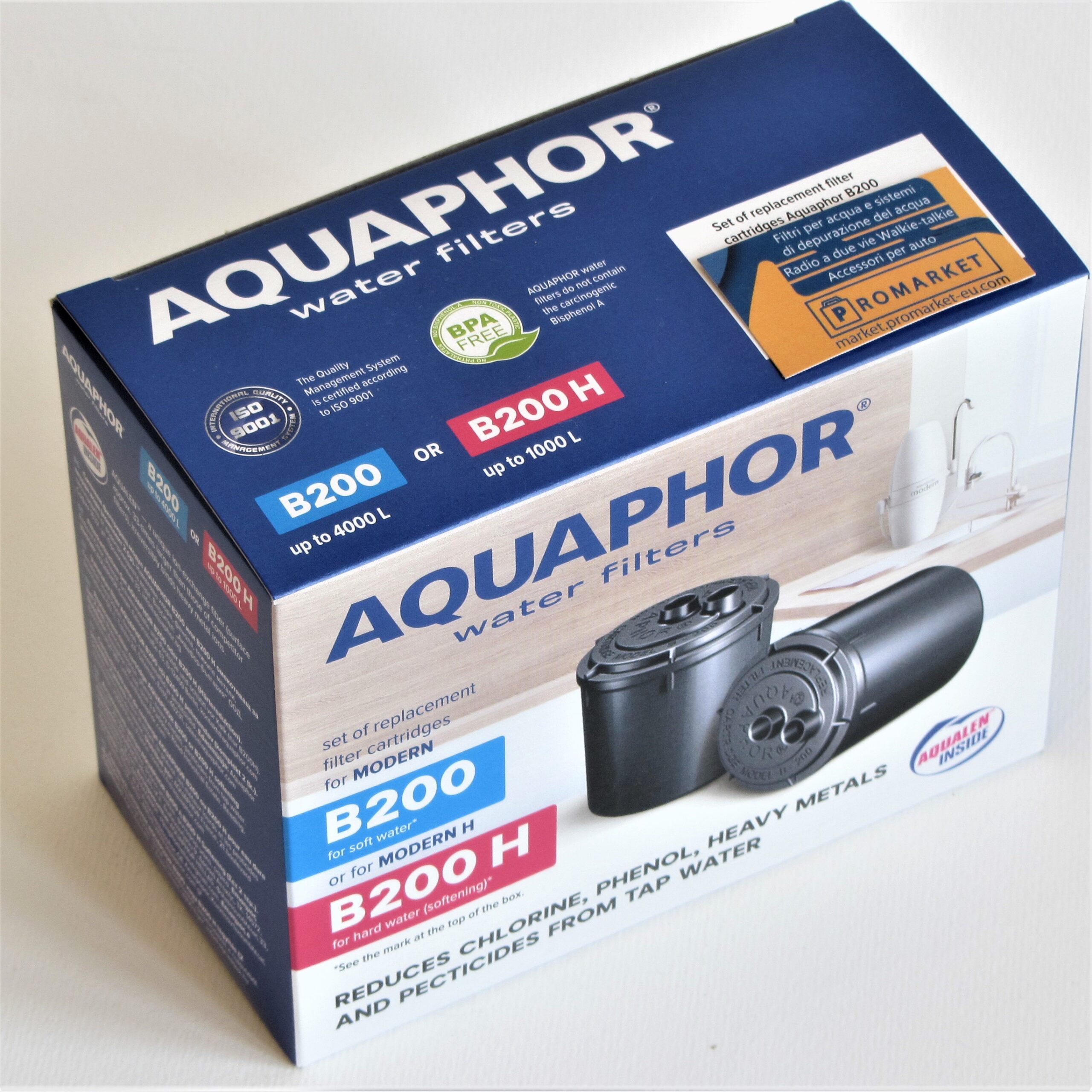 Aquaphor B200 Set of two original replacement cartridges for "Aquaphor Modern" tap water filter Aquaphor B200 Set of two original replacement cartridges for "Aquaphor Modern" tap water filter