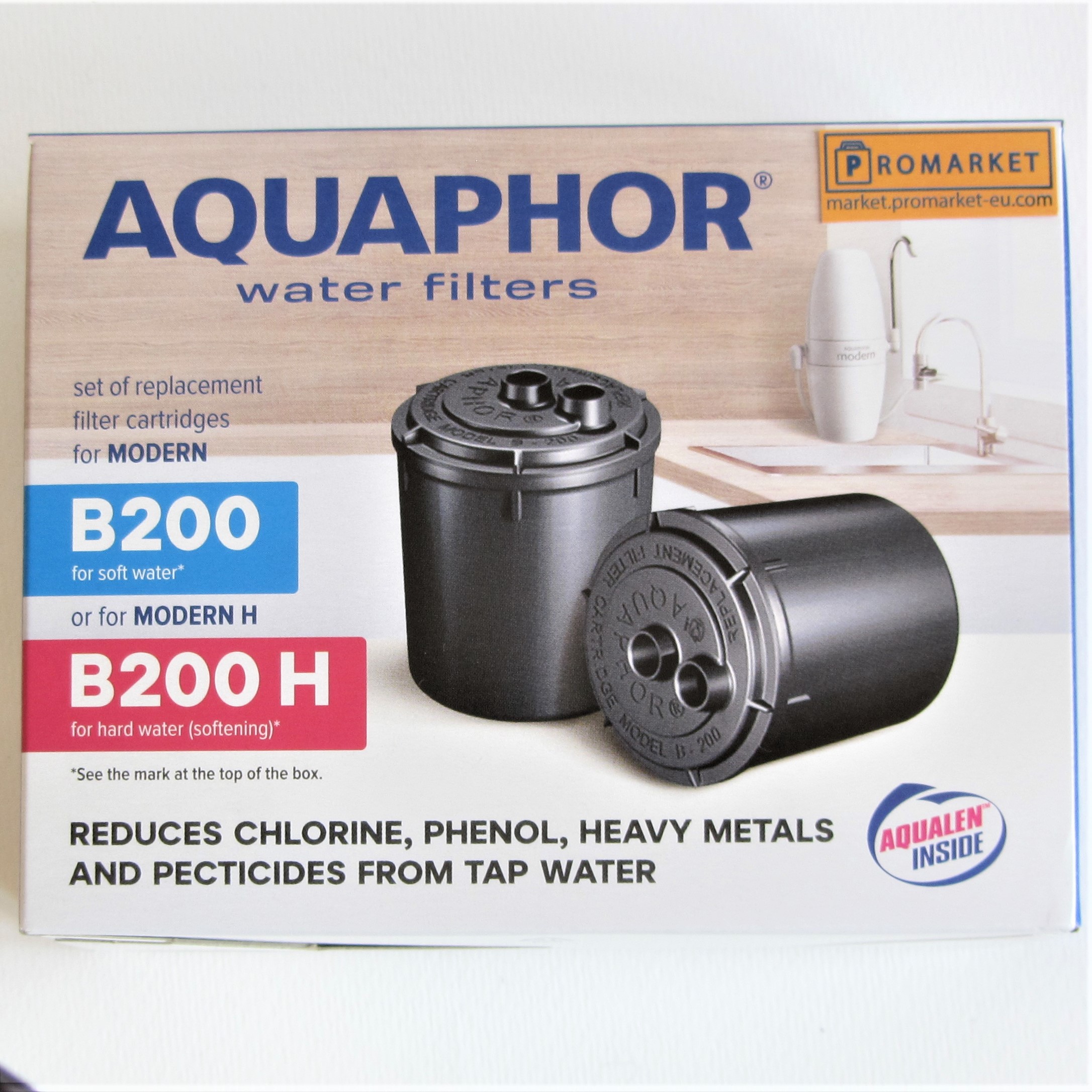 Aquaphor B200 Set of two original replacement cartridges for "Aquaphor Modern" tap water filter Aquaphor B200 Set of two original replacement cartridges for "Aquaphor Modern" tap water filter