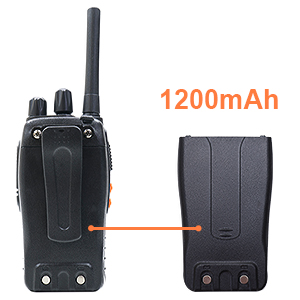 acumulator-1200mah-statie-pmr PNI PMR R40 Pro portable radio station, set with 2 pcs, 0.5W, ASQ, TOT, monitor, programmable, 1200mAh batteries, chargers and headphones included