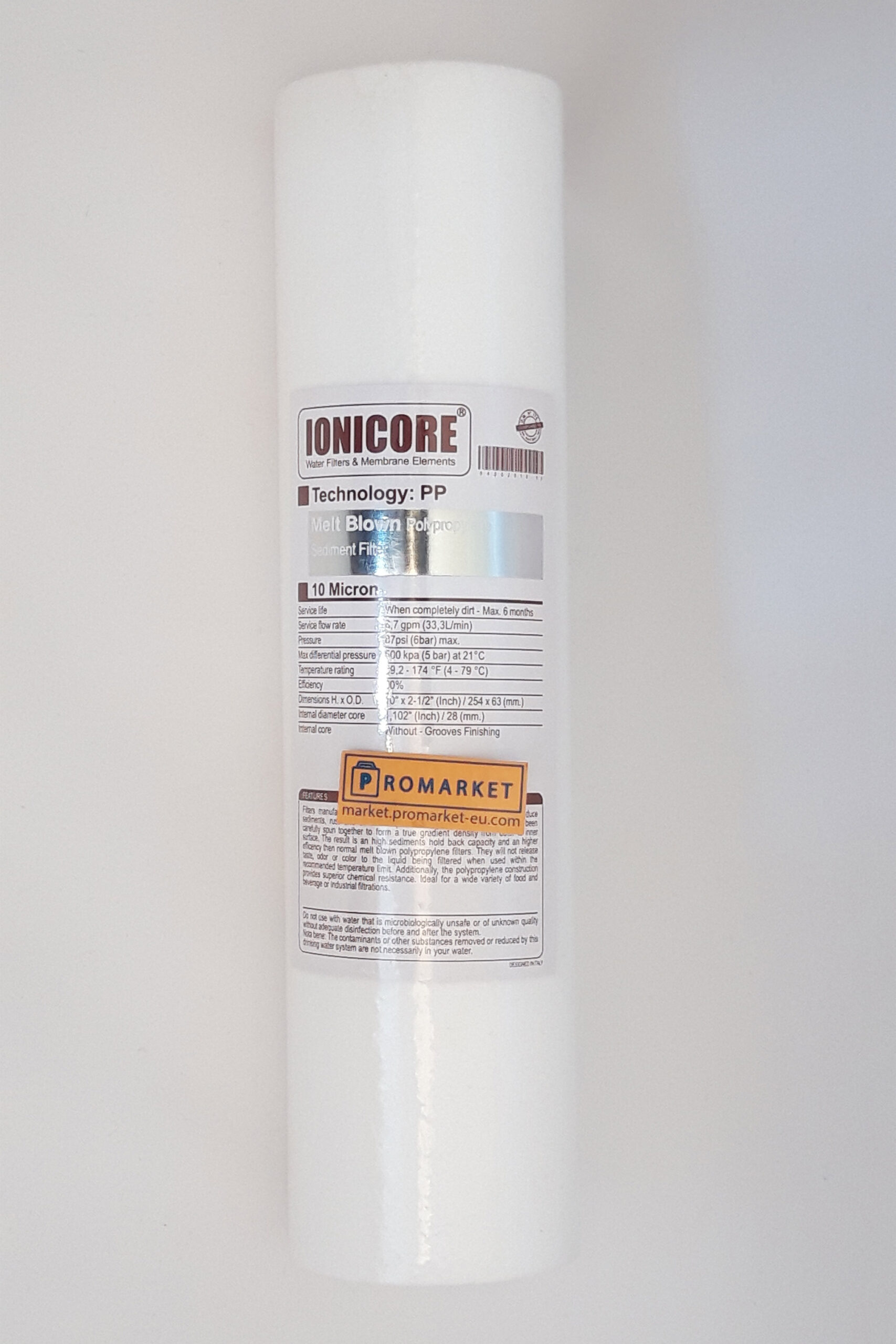 IONICORE_PP_2x3_2024 Ionicore cartucce Polipropilene soffiato 10" - 10 micron