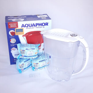 Aquaphor Amethyst White filter jug (pitcher) with 3 Maxfor PLUS