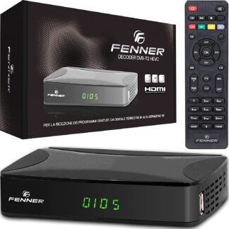 Decoder DVB-T2 HD 1080p SINTONIZZAZIONE AUTOMATICA Digitale terrestre Nuova Generazione HDMI HEVC Main 10 Bit H265