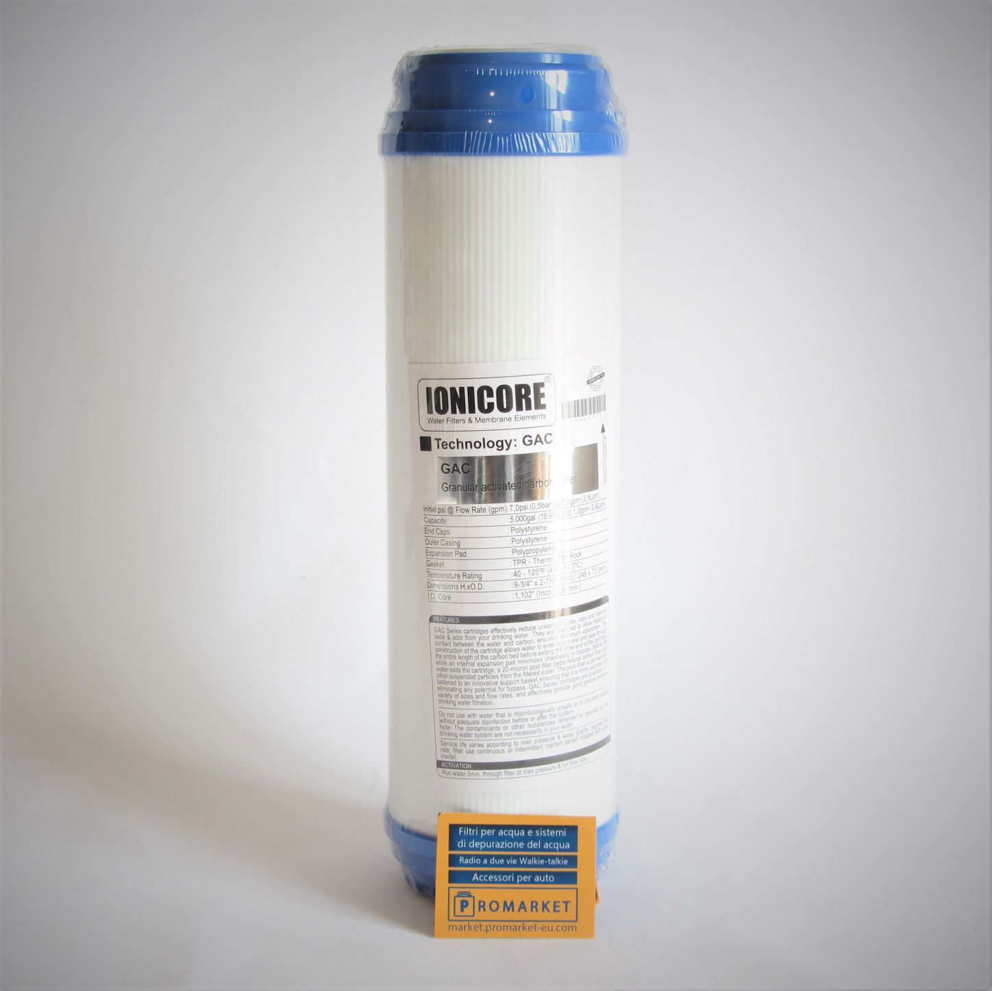 Ionicore GAC-10 granular activated carbon filter Ionicore GAC-10 granular activated carbon filter