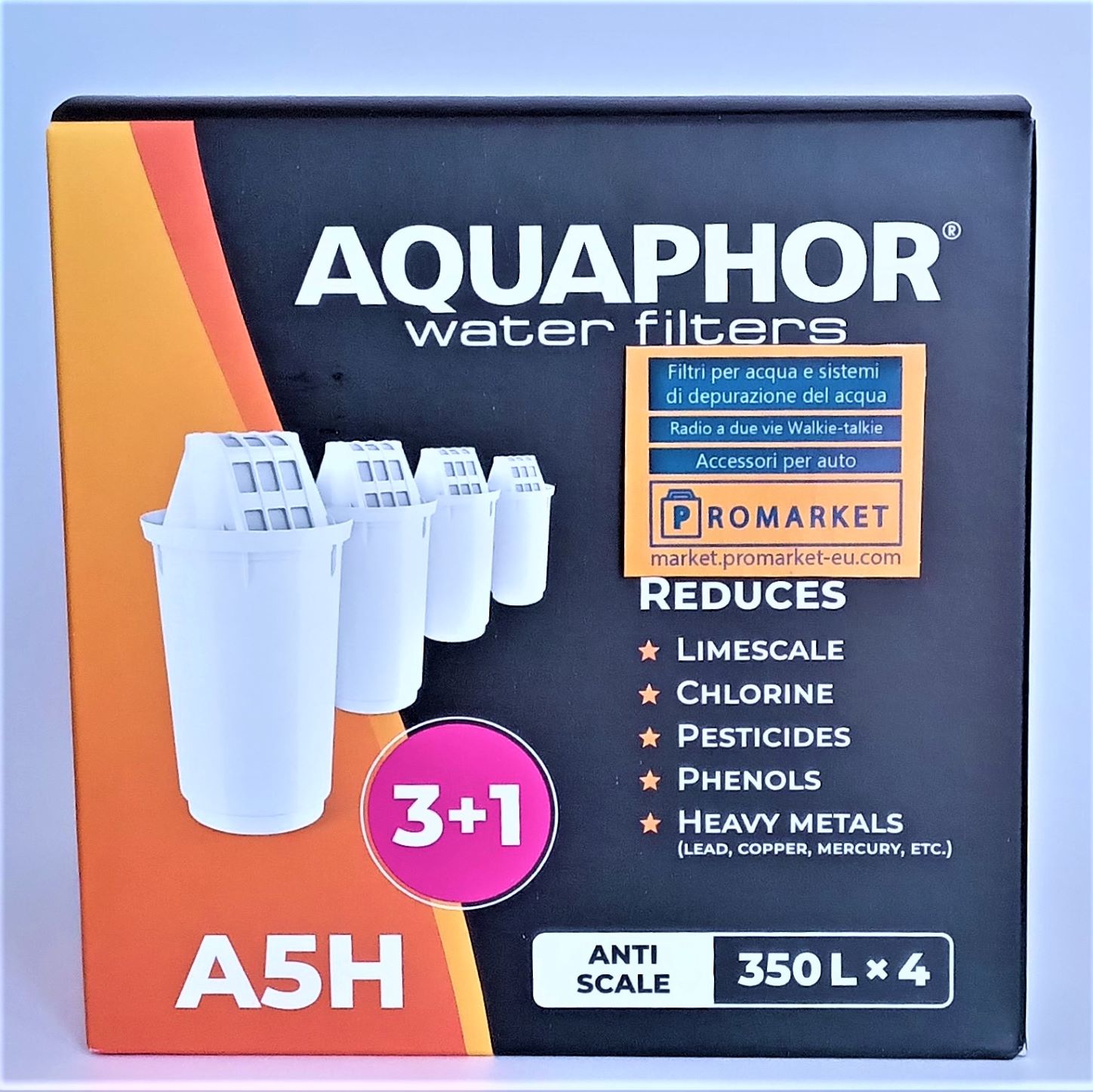 a5h_set4_1- Original Aquaphor A5H cartridge set for filtering pitchers for hard water