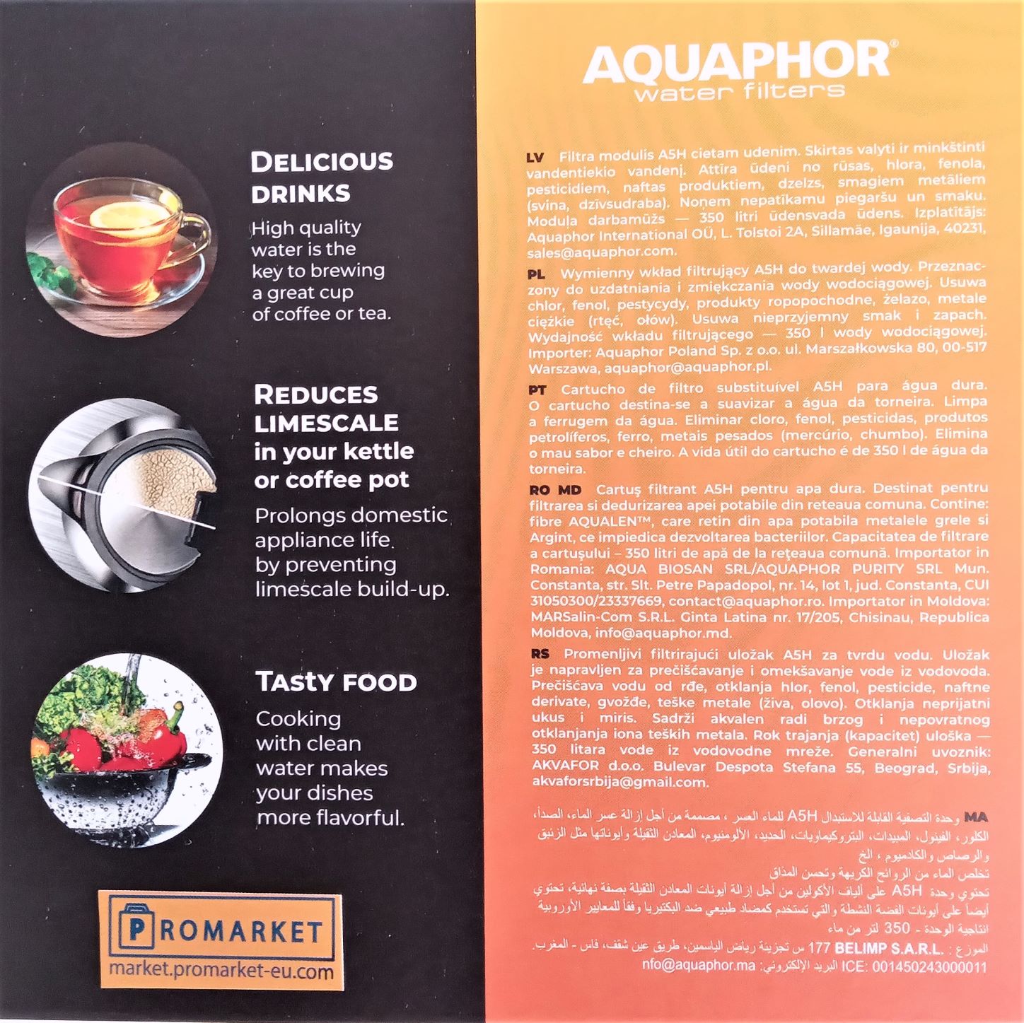 a5h_set4_4- Original Aquaphor A5H cartridge filtering technology for hard water