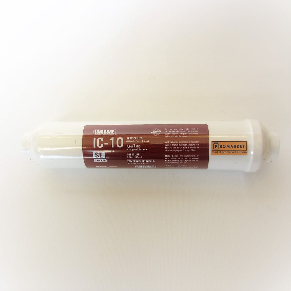IC-10_SE5_inline_FPT14_r Inline Sediment melt blown polypropylene 5 mk 2 x 10 inches cartridge