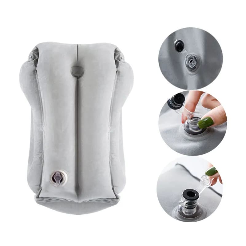 Pillow_4_r ProMarket Inflatable Travel Pillow - portable headrest cushion chin support pillow for airplane car office rest nap