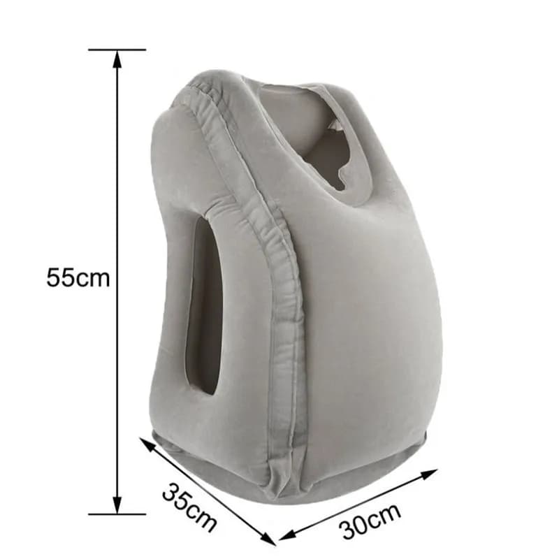 Pillow_Size ProMarket Inflatable Travel Pillow - portable headrest cushion chin support pillow for airplane car office rest nap