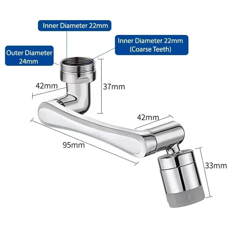 Tap_Extender_12 ProMarket Universal Rotation Extender Faucet Aerator for Kitchen or Bathroom Washbasin Tap Faucet