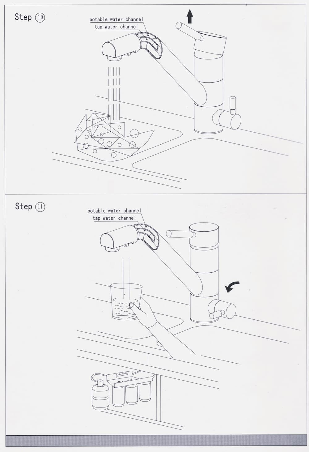 3-Flow-Faucet_manual_part_r ProMarket 3-way Mix Kitchen Sink Chromed Faucet 3038-CR for reverse osmosis and under-counter flow water filters