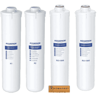 The replacement set includes membrane cartridge RO-150S-2pcs. and cartridges - K1, K2.