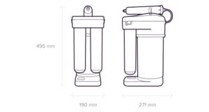 Aquaphor DWM 70S dimentions