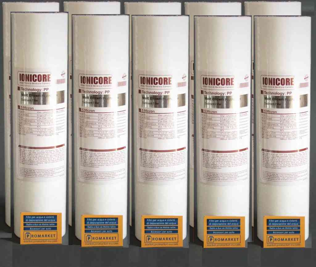 IC_PP5_04002010_bl_10_30 Ionicore Melt blown polypropylene cartridge 10 inch - 5 micron PPS