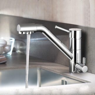 Kitchen Faucet 3-way for cold, hot, and filtered water ProMarket 3038-CR chromed brass