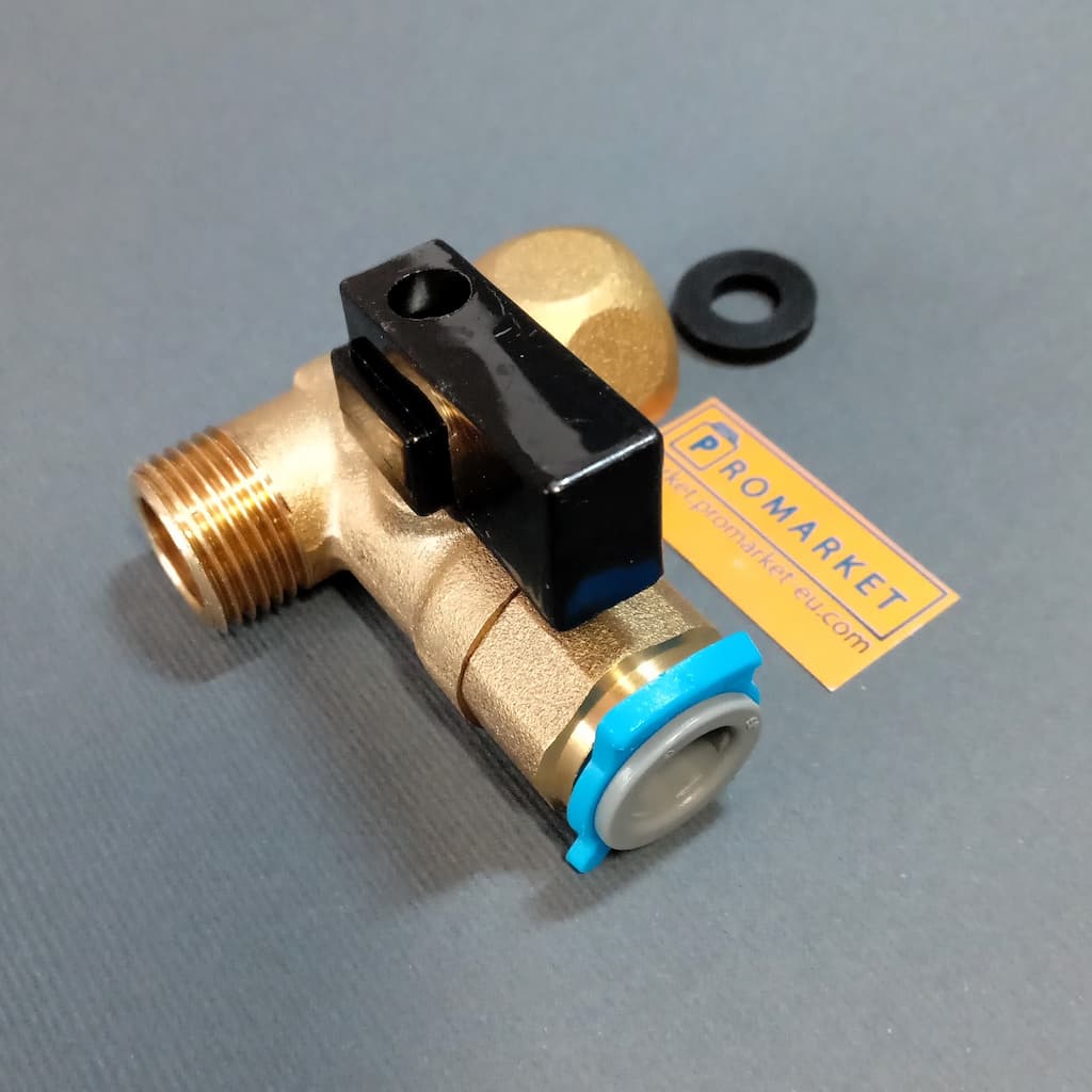 RO_101S_EU_T-Fitting-Connector-38x38x38JG-Dafeng_3_r Aquaphor JG 3/8" - 3/8 - 3/8 T-Fitting Water Adapter | Universal Connector with Shut-Off Valve