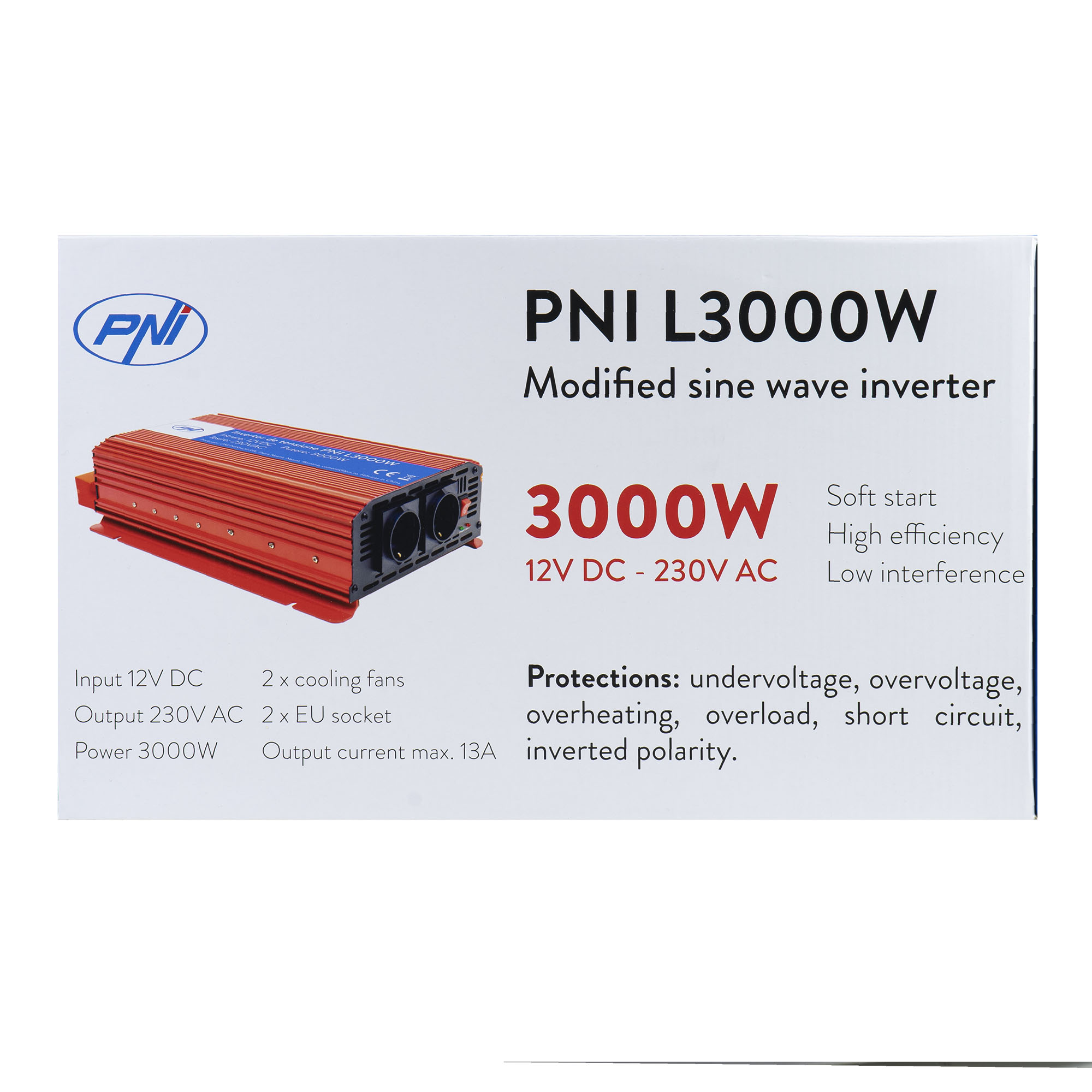 Inverter voltage PNI L3000W power supply 12V 230V output – view 10 Inverter voltage PNI L3000W power supply 12V 230V output – view 10