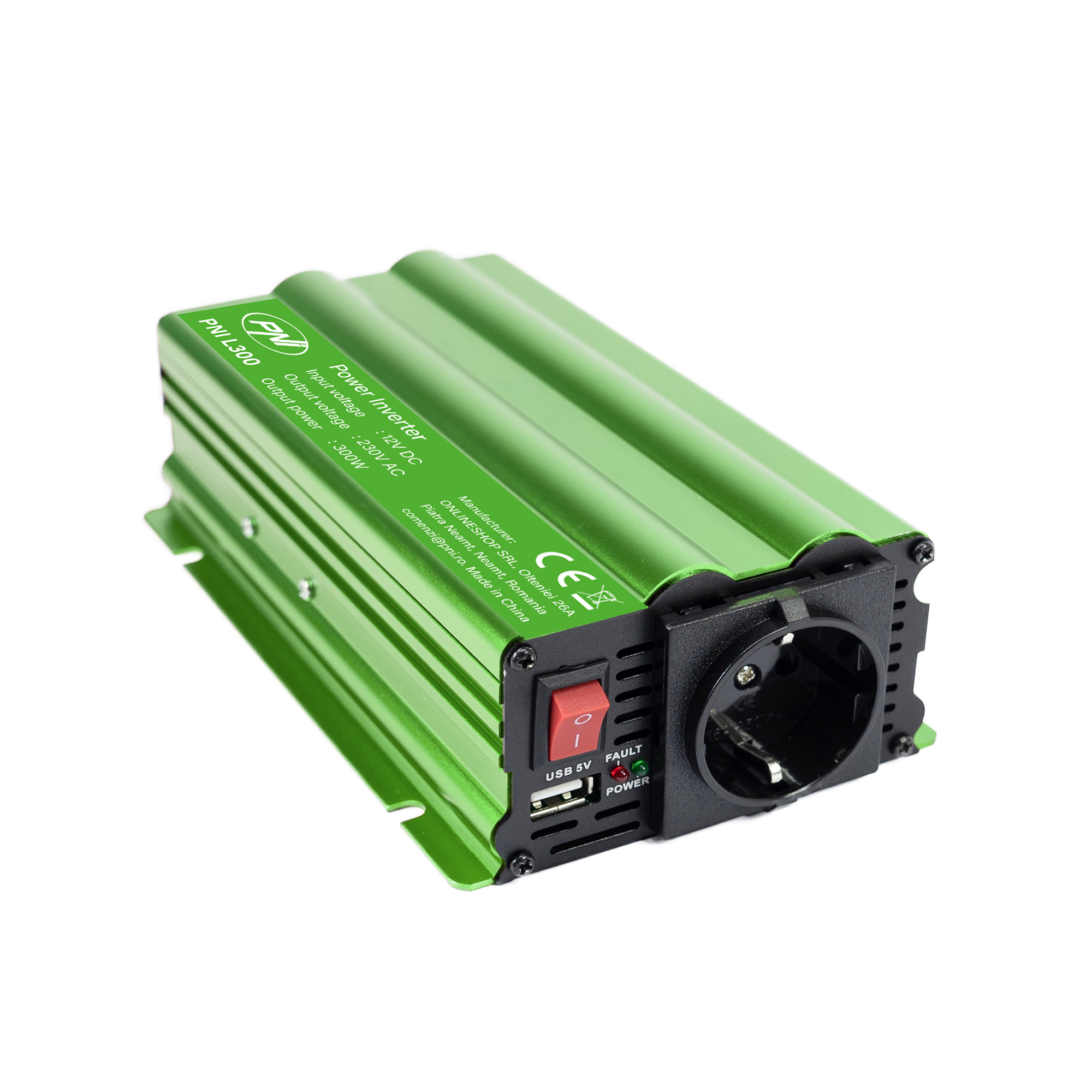 Voltage inverter PNI L300 12V supply 230V output 300W – view 5 Voltage inverter PNI L300 12V supply 230V output 300W – view 5