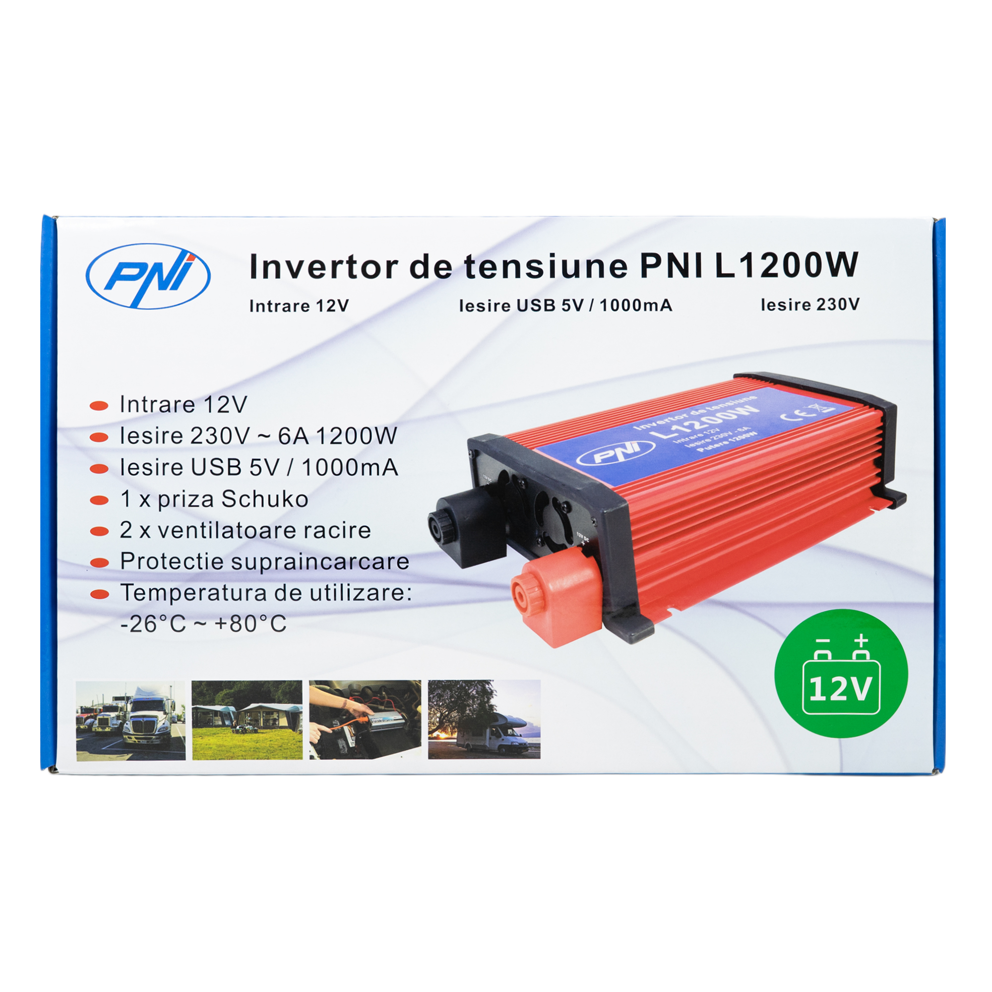 PNI voltage inverter L1200W power supply 12V 230V output – view 9 PNI voltage inverter L1200W power supply 12V 230V output – view 9