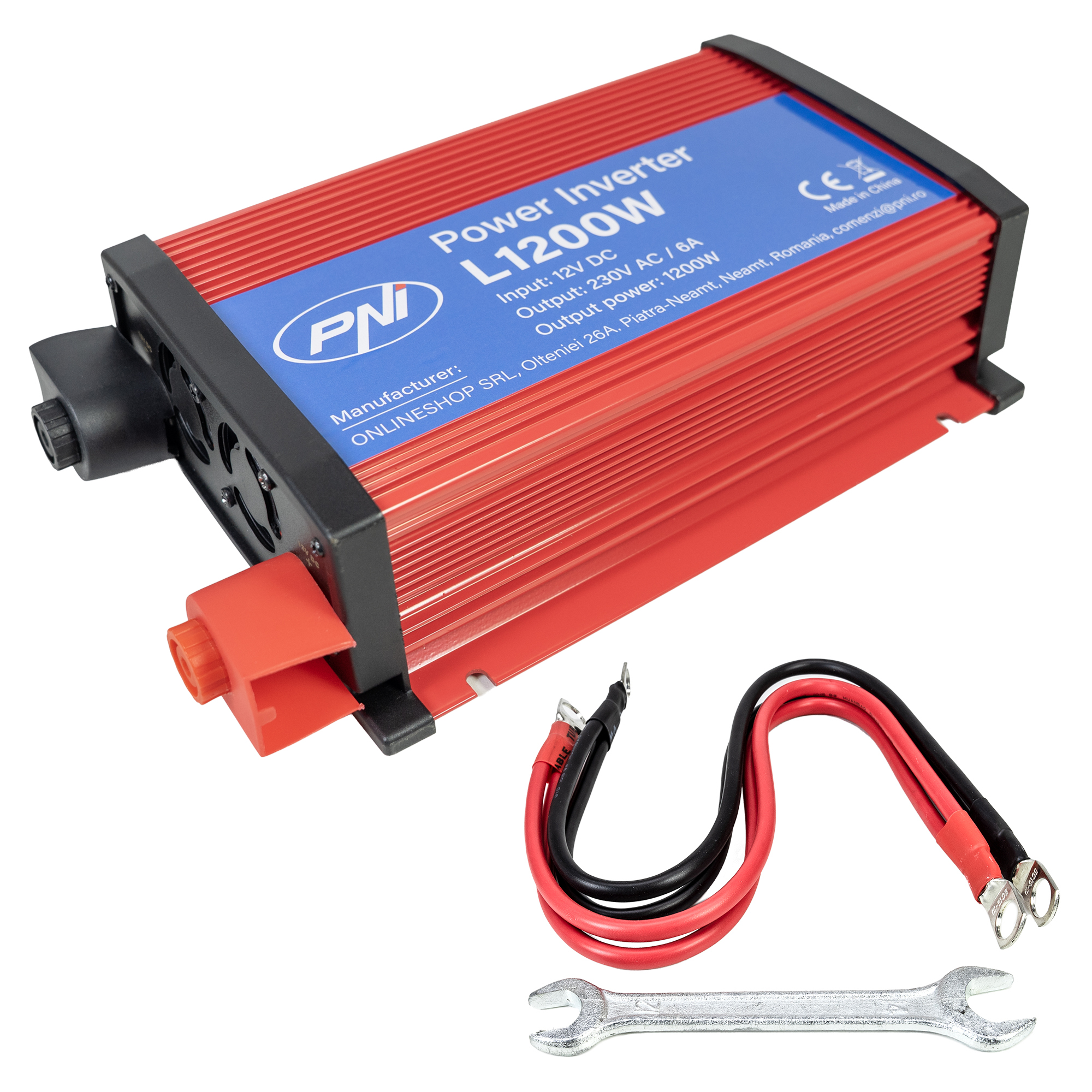 PNI voltage inverter L1200W power supply 12V 230V output – view 6 PNI voltage inverter L1200W power supply 12V 230V output – view 6